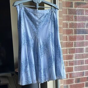 Jones New York Light Blue A-Line Skirt